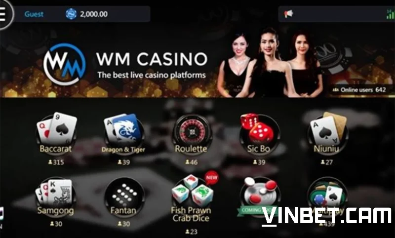 Thông tin về sảnh WM Casino Vinbet